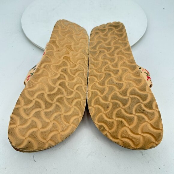 Betula by Birkenstock Florida Women Size 8 Pink Flower Triple Strap Slide Sandal - Picture 9 of 12